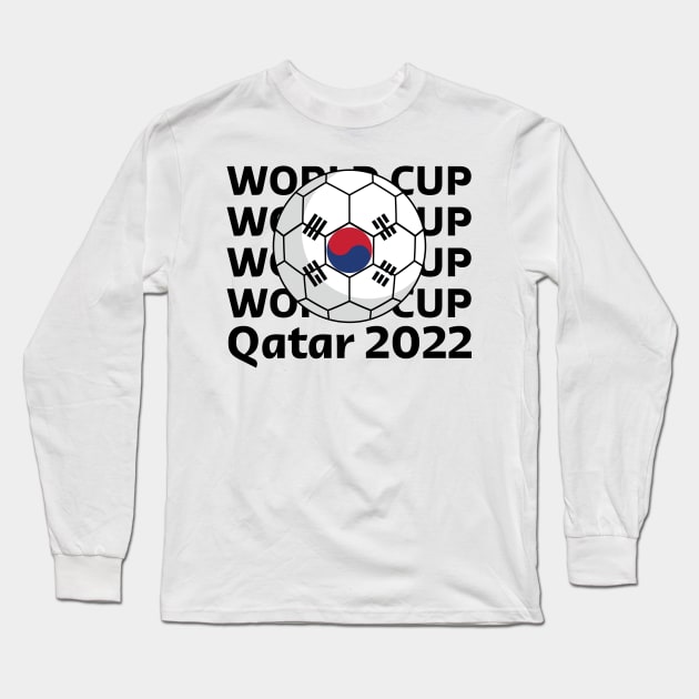 World Cup Qatar 2022  - Team South Korea Long Sleeve T-Shirt by Inspirit Designs